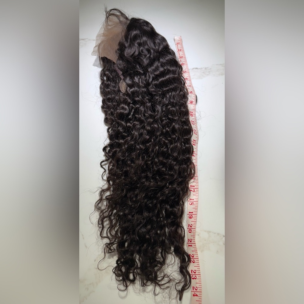 💯% 24” HUMAN Hair, Brazilian Wave, Lace Front, Fringe bangs, Black - Picture 11 of 16